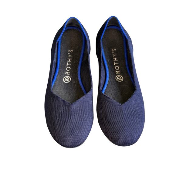 Rothy's The Flat Womens Size 9 Navy Blue Slip On Round Toe Ballet Flats Shoes. - Picture 1 of 6
